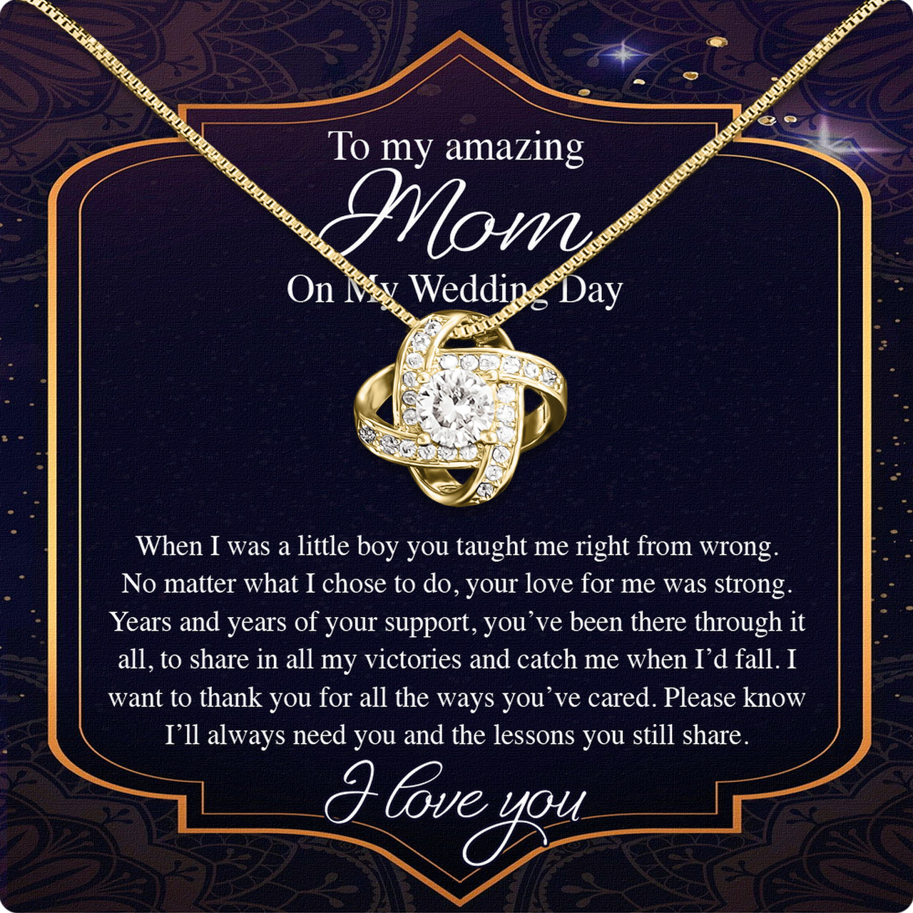 Mom Necklace for Daughter's or Son's Wedding: A Timeless Gift of Love and Gratitude