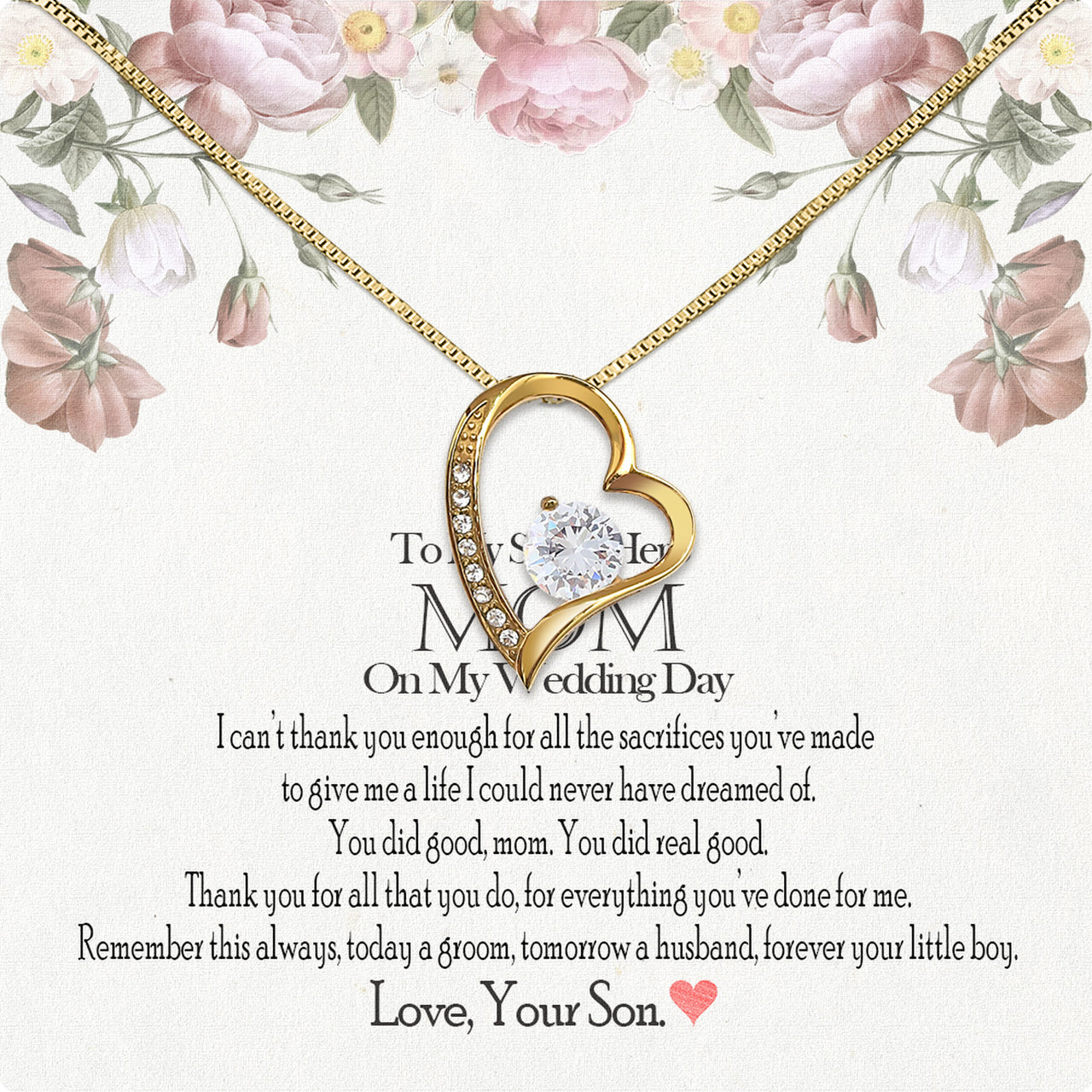 Mom Necklace for Daughter's or Son's Wedding: A Timeless Gift of Love and Gratitude