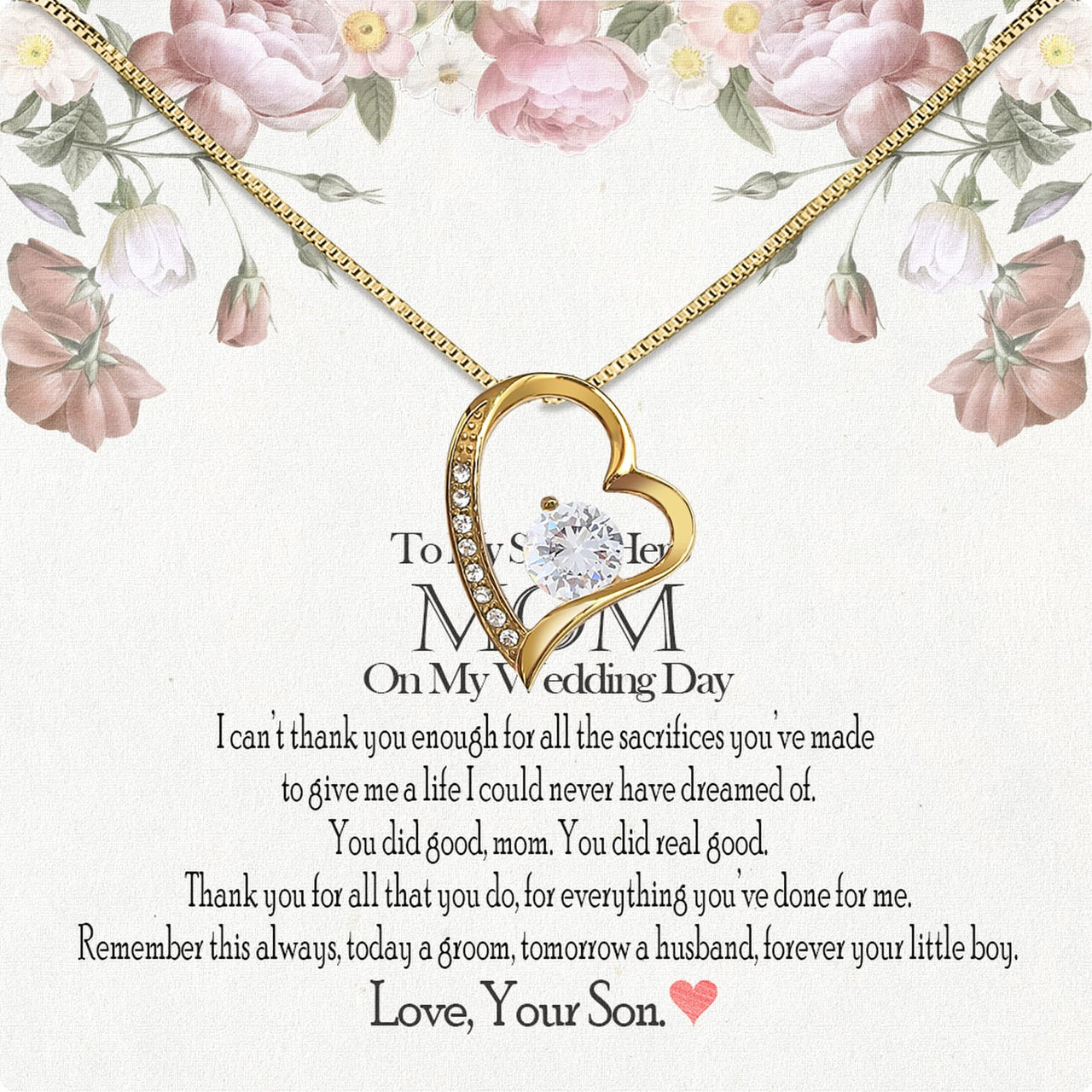 Mom Necklace for Daughter's or Son's Wedding: A Timeless Gift of Love and Gratitude