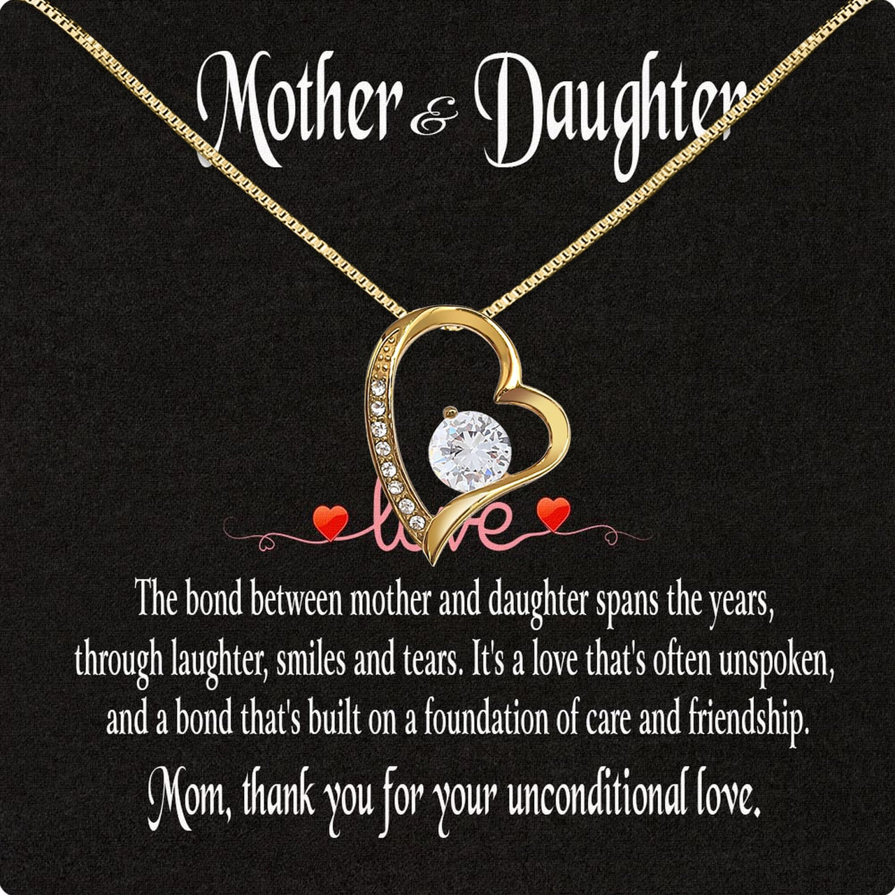 Necklace Gift For Mother Daughter