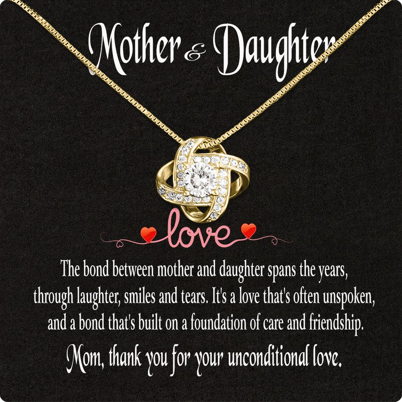 Necklace Gift For Mother Daughter