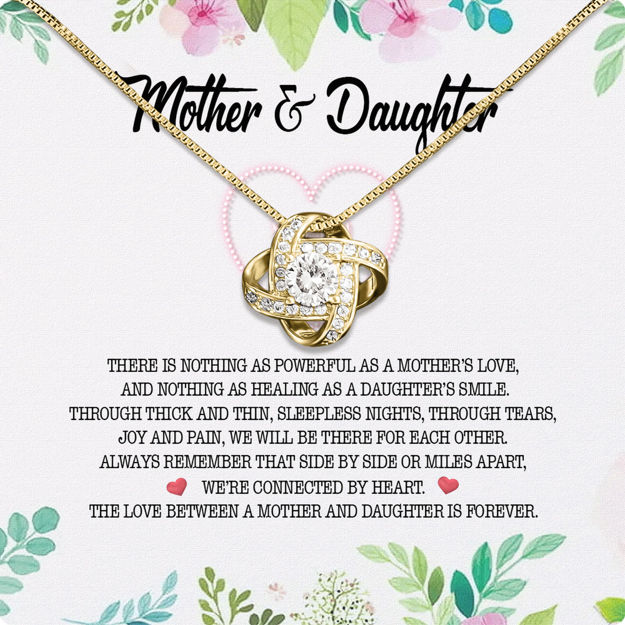 Necklace Gift For Mother Daughter