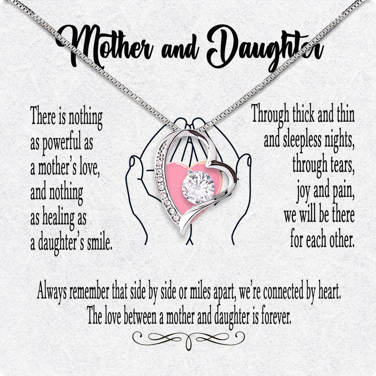 Necklace Gift For Mother Daughter