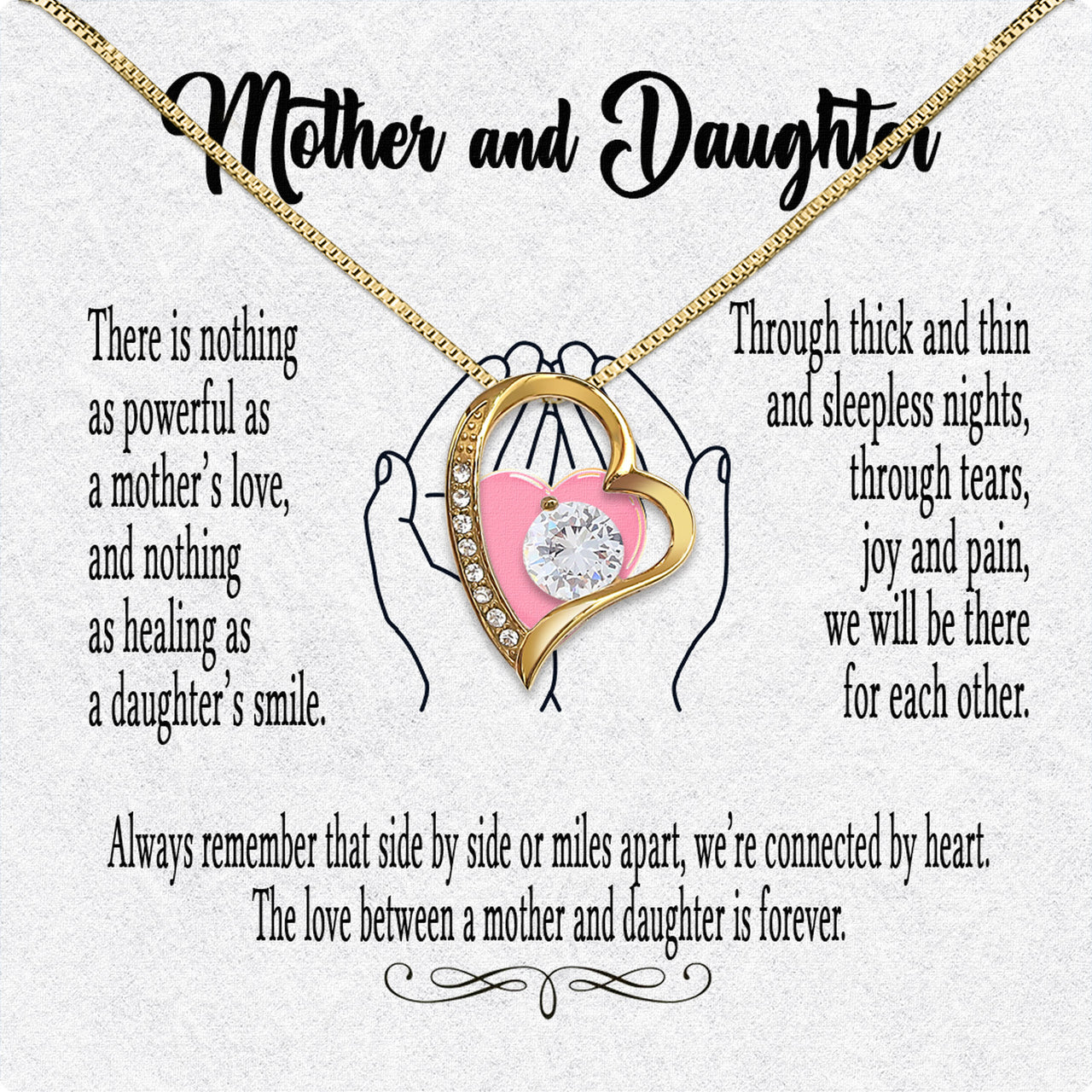 Necklace Gift For Mother Daughter