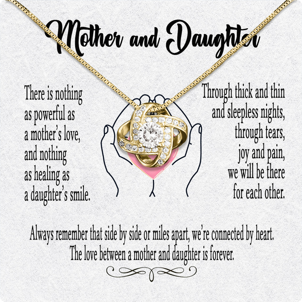 Necklace Gift For Mother Daughter