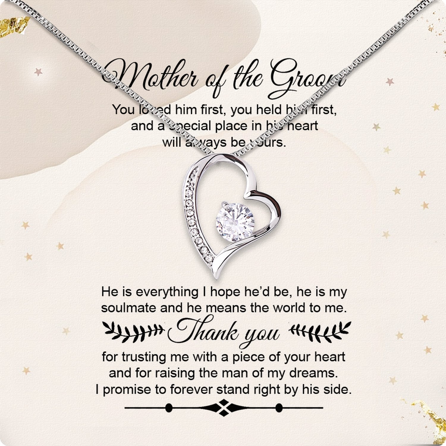 Necklace Gift For Mother Of Bride From Bride