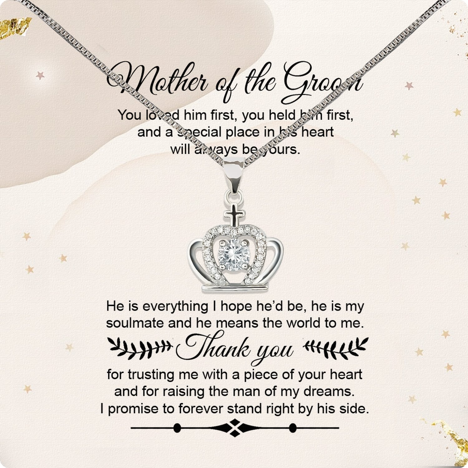 Necklace Gift For Mother Of Bride From Bride