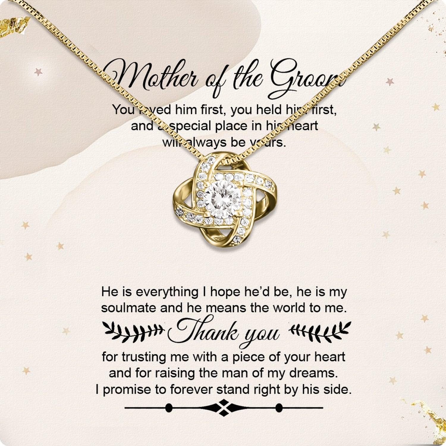 Necklace Gift For Mother Of Bride From Bride