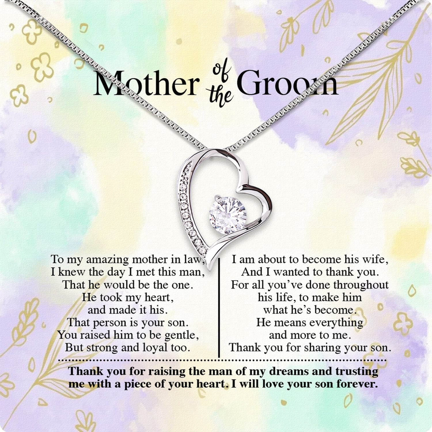 Necklace Gift For Mother Of Bride From Bride