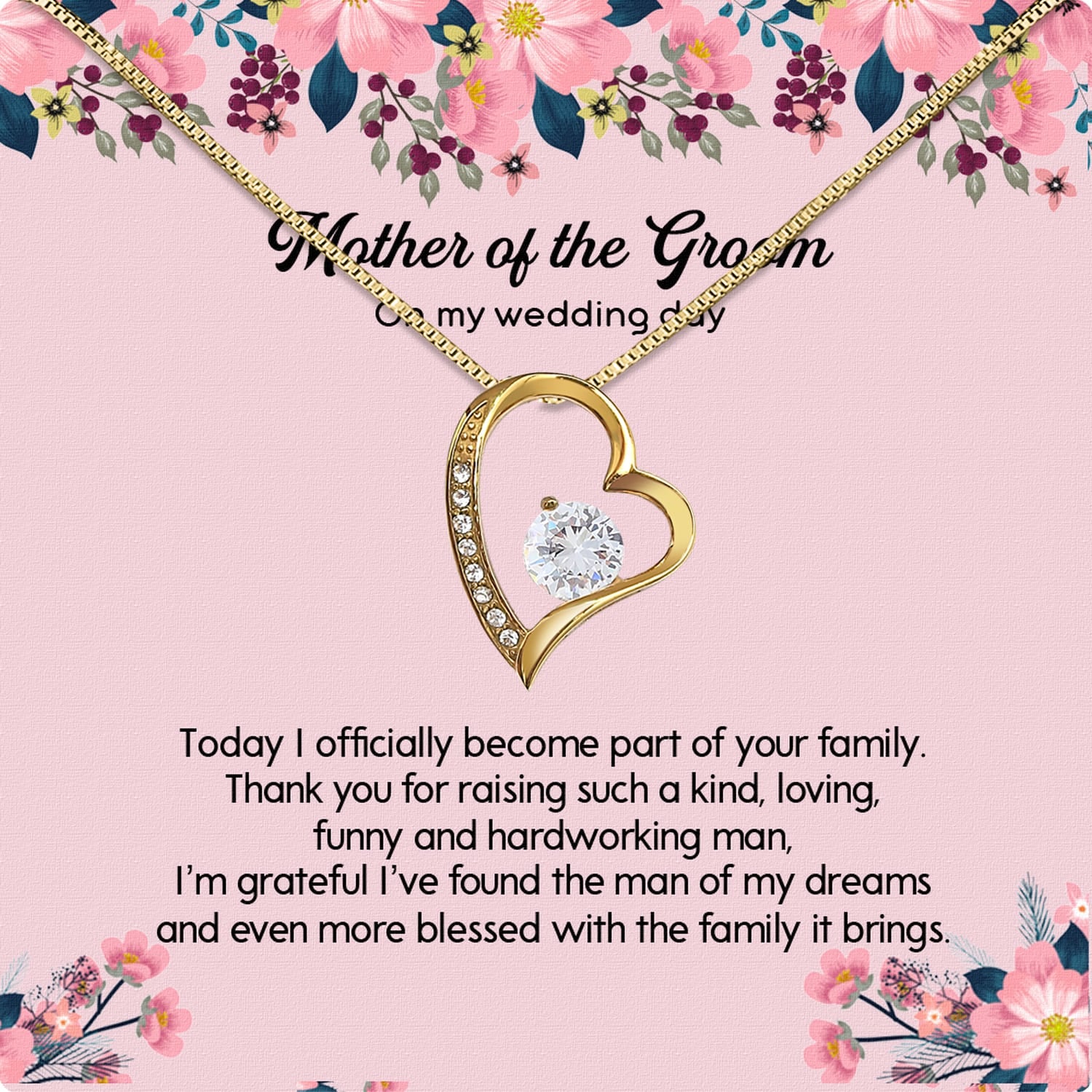 Necklace Gift For Mother Of Bride From Bride