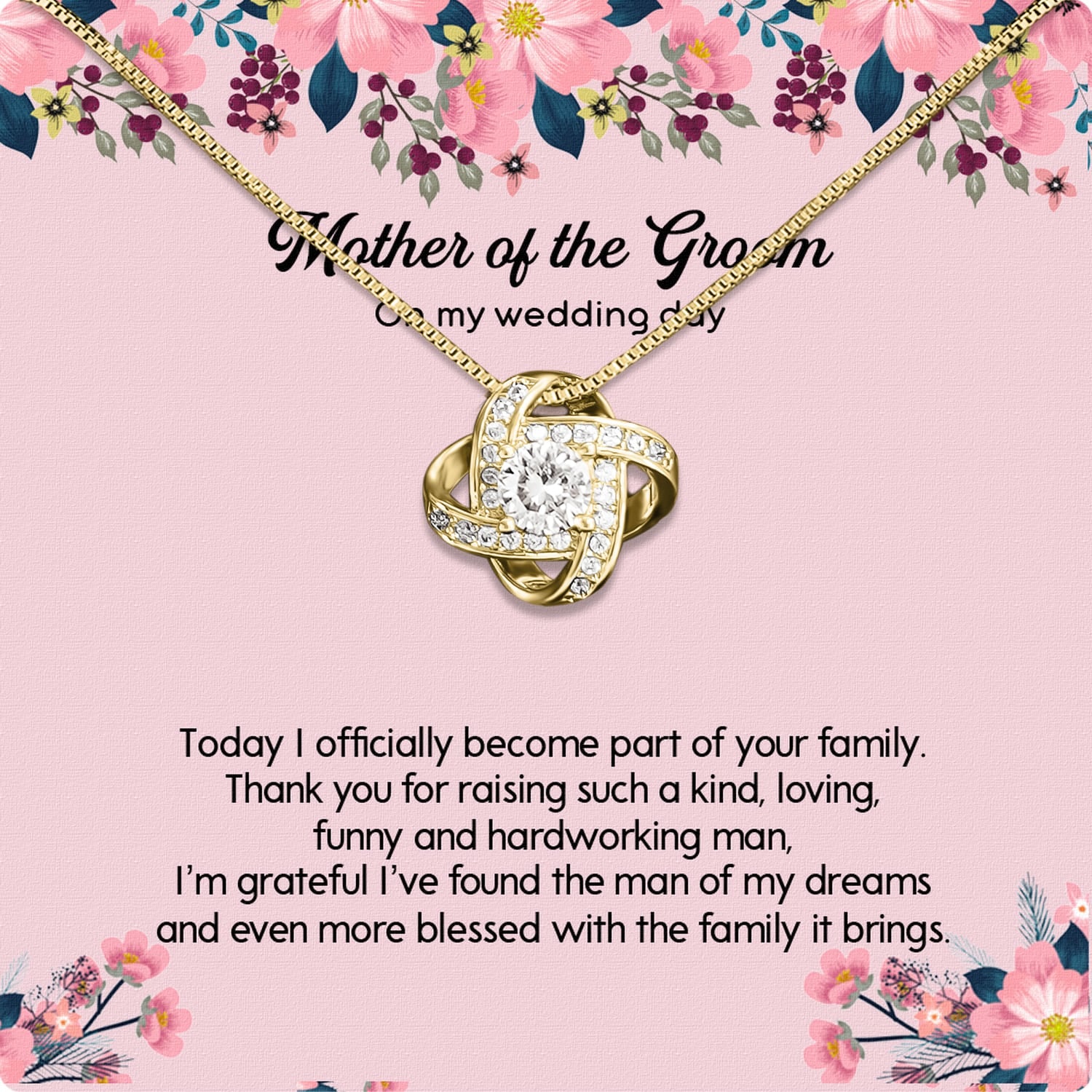 Necklace Gift For Mother Of Bride From Bride