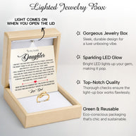To My Daughter With Heartfelt Message - Engraved Hug Ring For Daughter From Dad - My Little Girl
