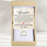 To My Daughter With Heartfelt Message - Engraved Hug Ring For Daughter From Dad - My Little Girl