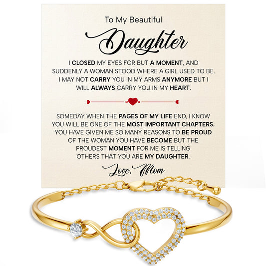 To My Daughter Bracelet From Mom With Message Card - Pages Of My Life