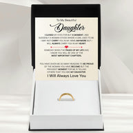 To My Daughter With Heartfelt Message - Engraved Ring For Daughter - Pages Of My Life