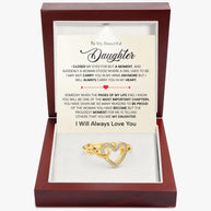 To My Daughter Ring Infinity Hearts With Heartfelt Message - Unique Jewelry For Daughter - Pages Of My Life