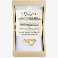 To My Daughter Ring Infinity Hearts With Heartfelt Message - Unique Jewelry For Daughter - Precious Daughter