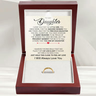 To My Daughter With Heartfelt Message - Engraved Ring For Daughter - Precious Daughter