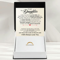 To My Daughter With Heartfelt Message - Engraved Ring For Daughter - Precious Daughter