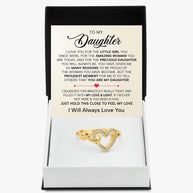To My Daughter Ring Infinity Hearts With Heartfelt Message - Unique Jewelry For Daughter - Precious Daughter