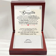 To My Daughter With Heartfelt Message - Engraved Ring For Daughter - Precious Daughter