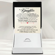 To My Daughter With Heartfelt Message - Engraved Ring For Daughter - Precious Daughter