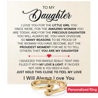 To My Daughter With Heartfelt Message - Engraved Hug Ring For Daughter -  Precious Daughter