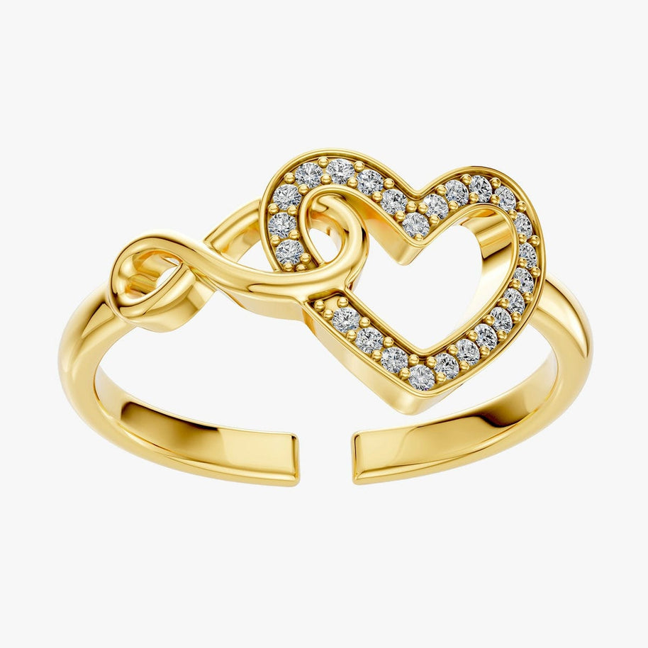To My Daughter Ring Infinity Hearts With Heartfelt Message - Unique Jewelry For Daughter - Always In Mine Ring