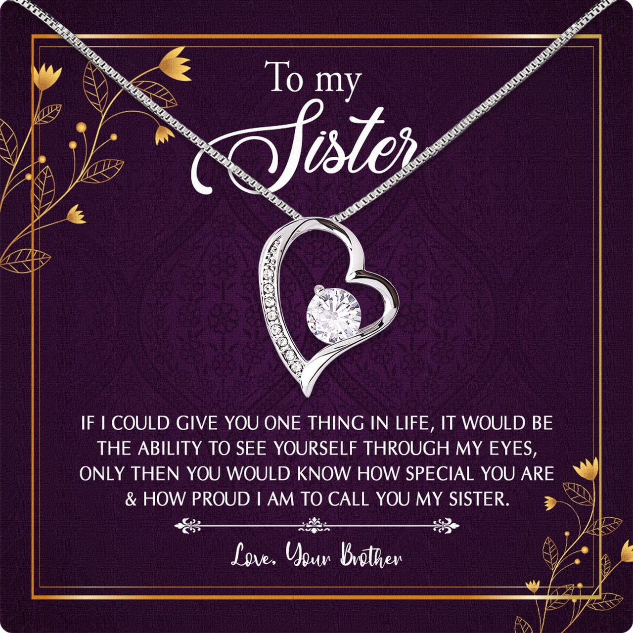 Sister Necklace: Because Some Love Needs No Words