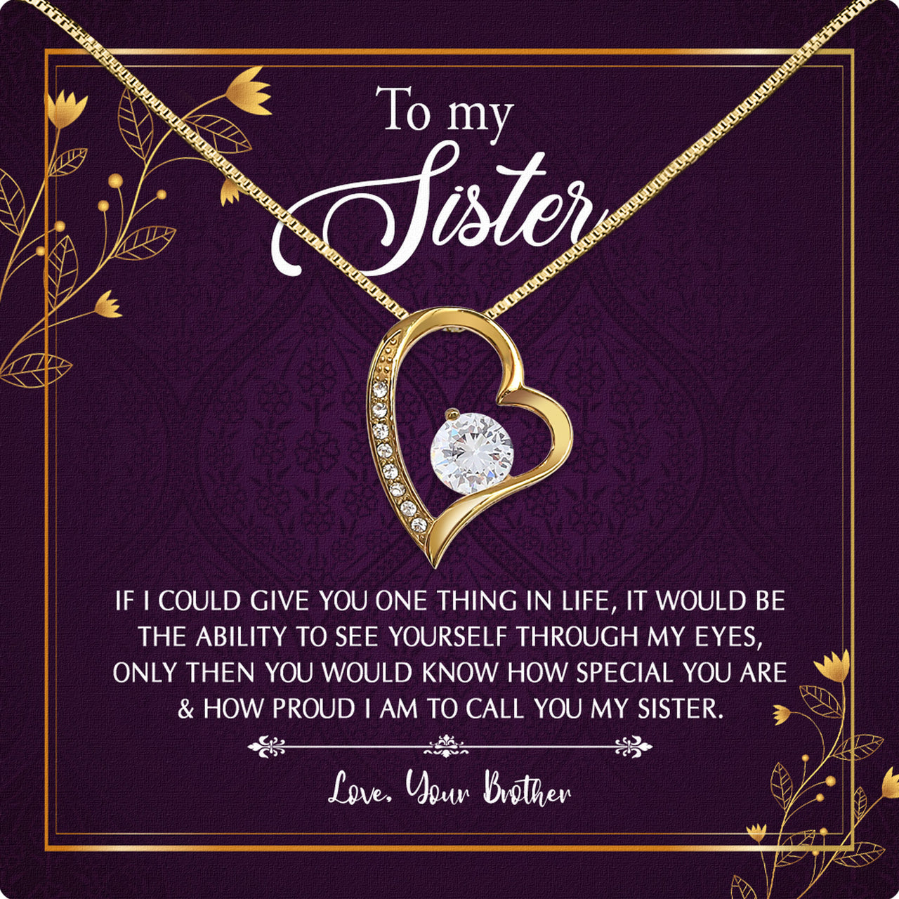 Sister Necklace: Because Some Love Needs No Words