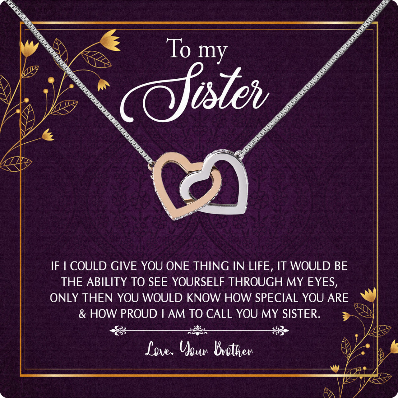 Sister Necklace: Because Some Love Needs No Words