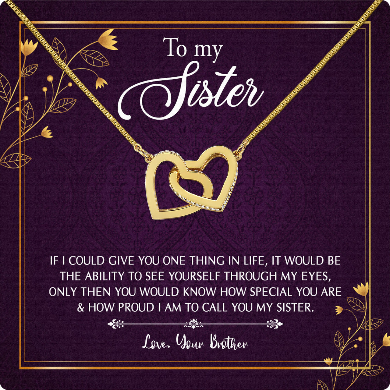 Sister Necklace: Because Some Love Needs No Words