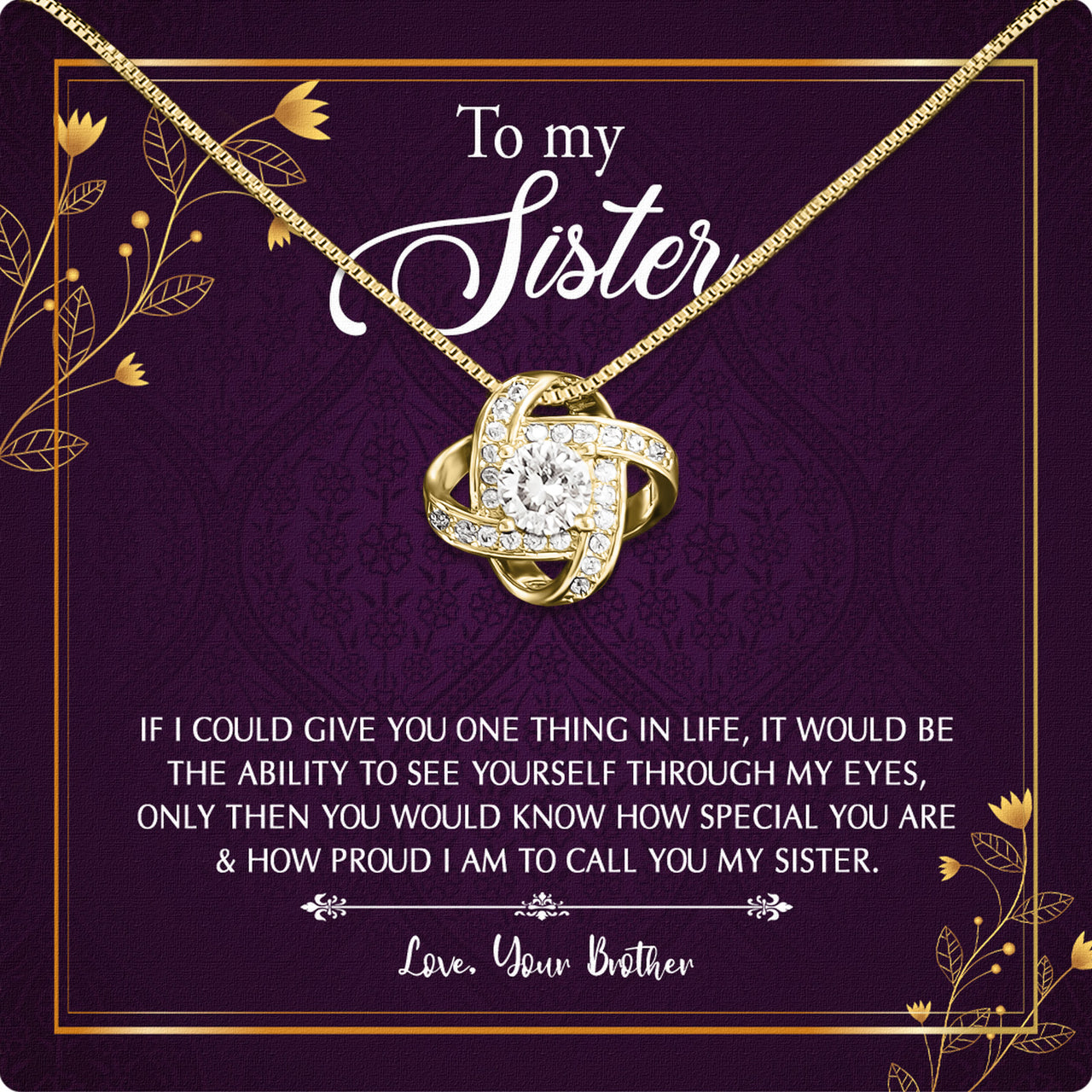 Sister Necklace: Because Some Love Needs No Words