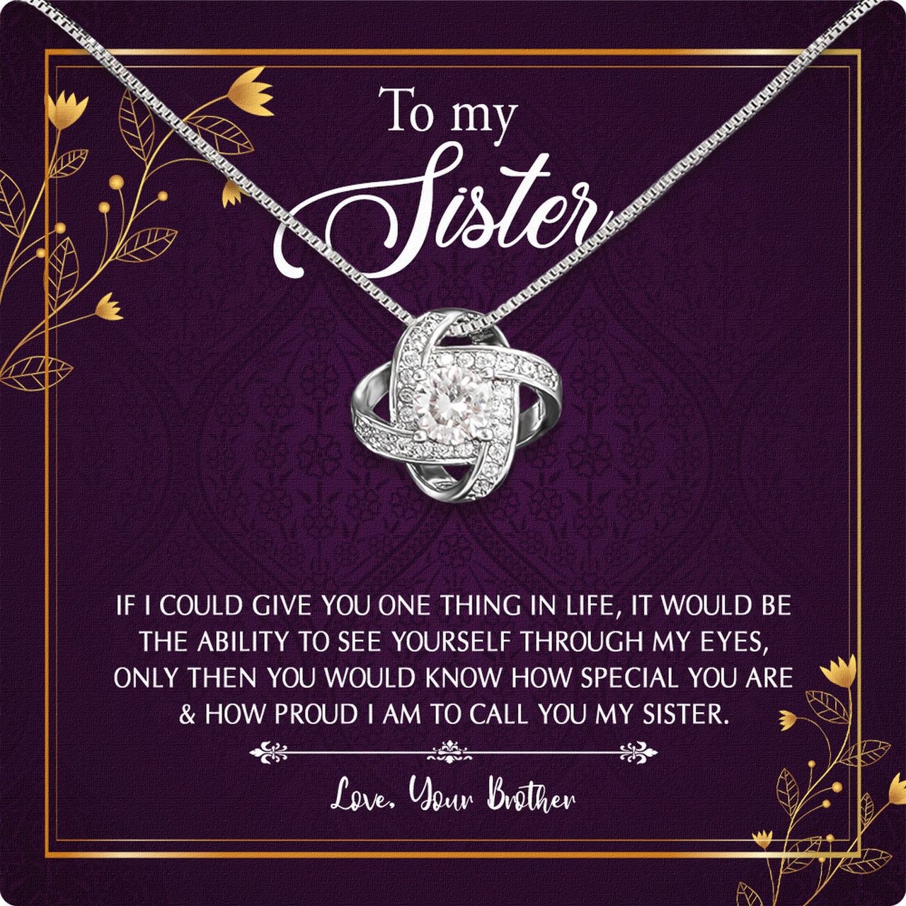 Sister Necklace: Because Some Love Needs No Words