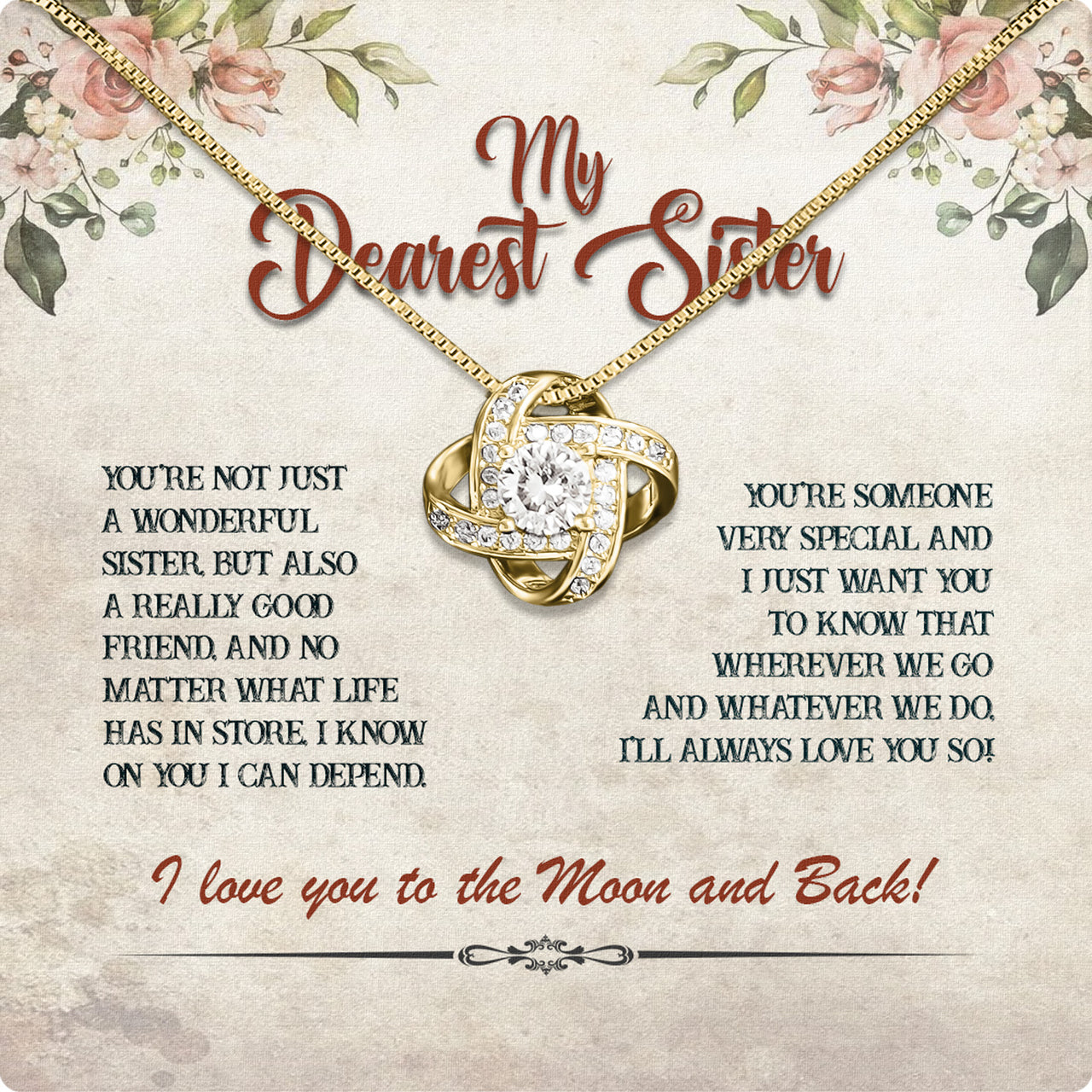 Sister Necklace: Because Some Love Needs No Words