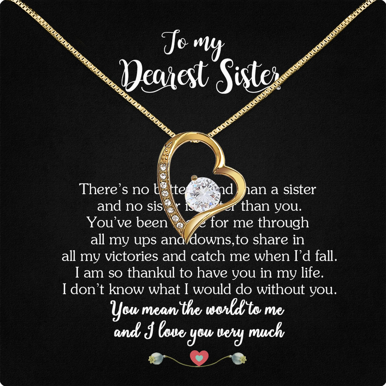 Sister Necklace: Because Some Love Needs No Words