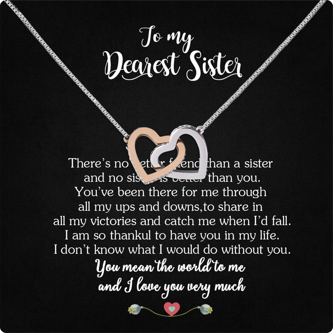 Sister Necklace: Because Some Love Needs No Words