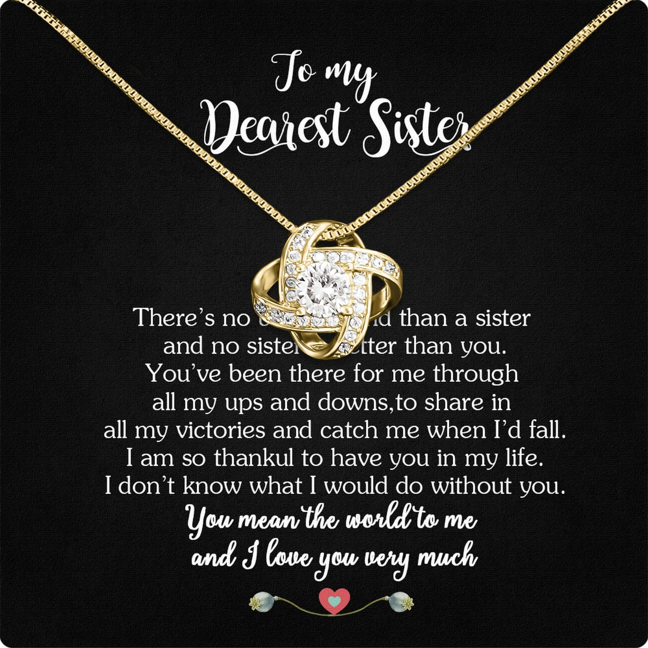 Sister Necklace: Because Some Love Needs No Words