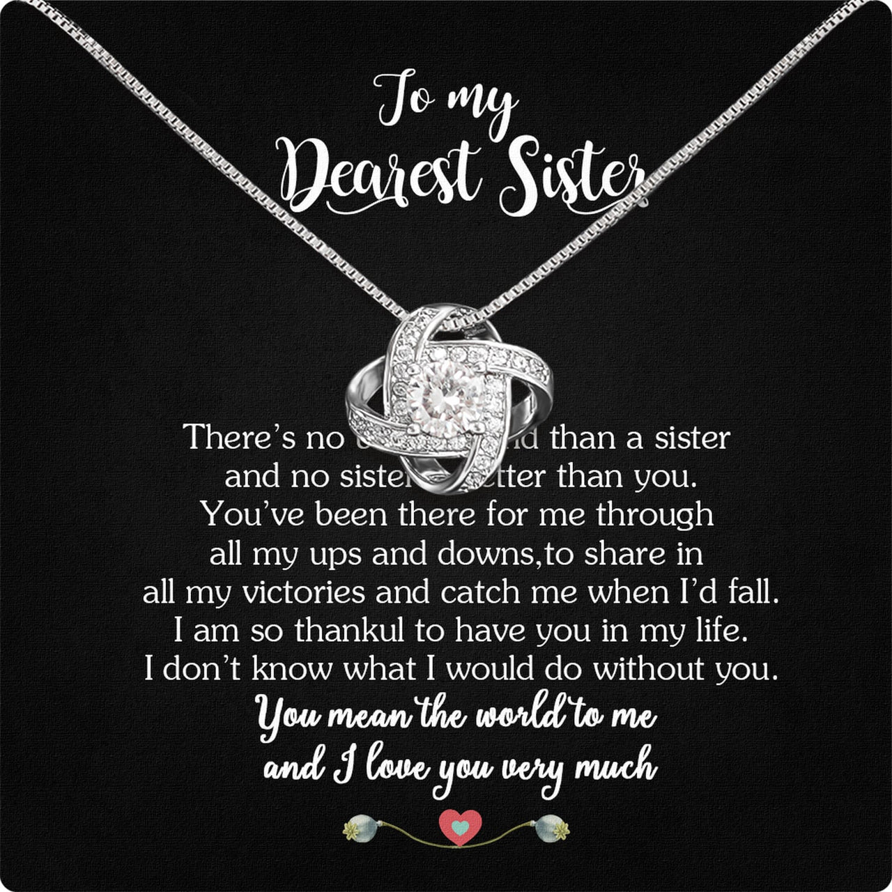 Sister Necklace: Because Some Love Needs No Words