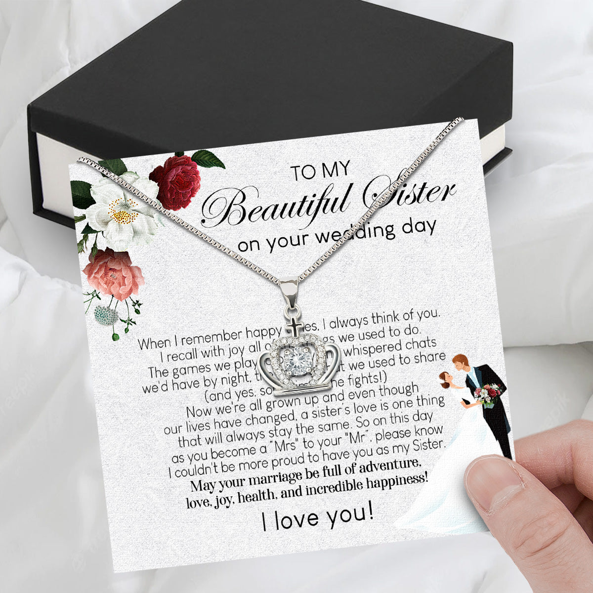 Necklace Gift For Sister On Wedding