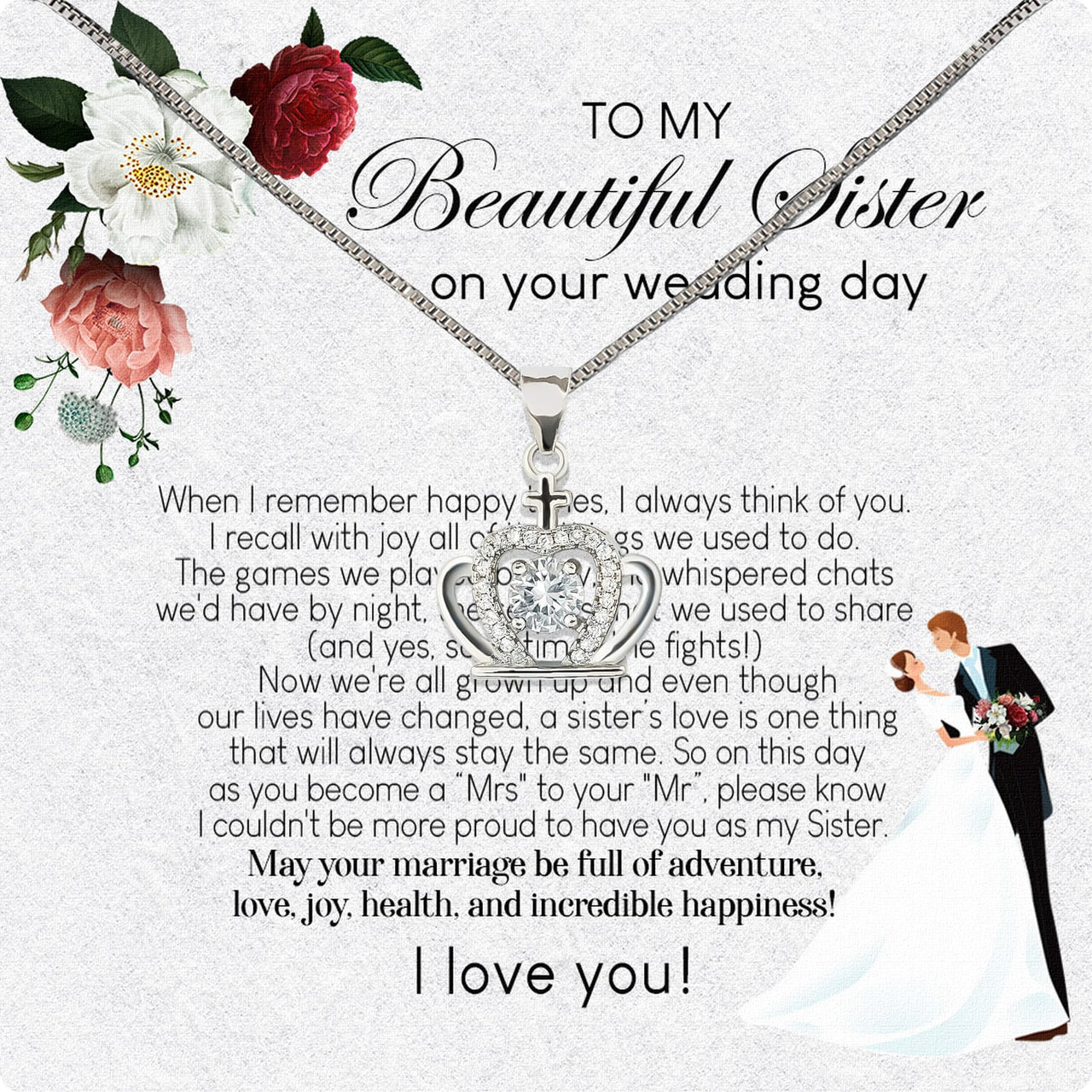 Necklace Gift For Sister On Wedding