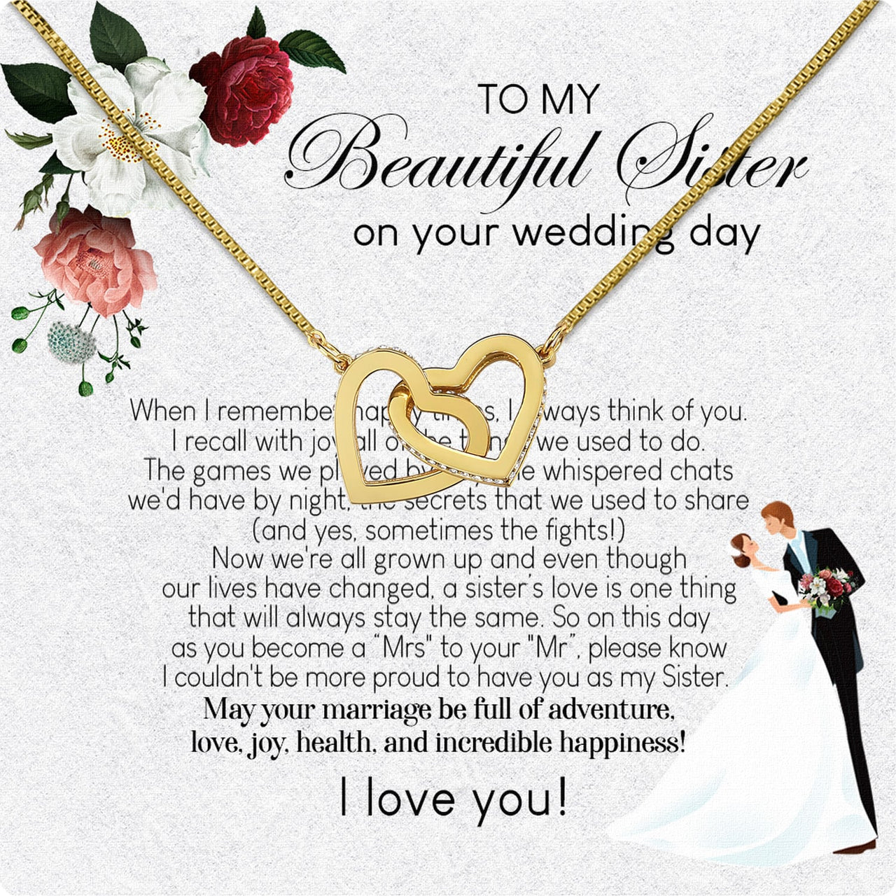 Necklace Gift For Sister On Wedding