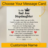 To My Bonus Daughter Bracelet With Message Card - Someone to Listen