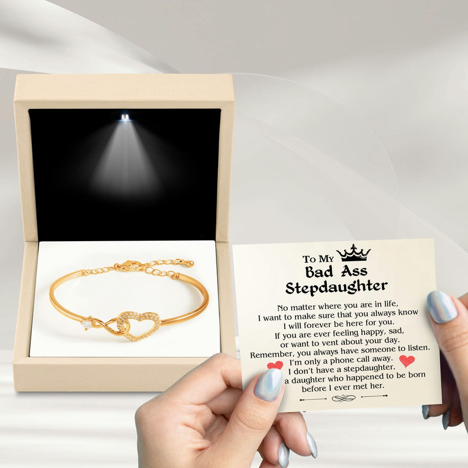To My Bonus Daughter Bracelet With Message Card - Someone to Listen