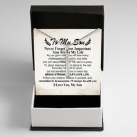 Thumbnail for Cuban Necklace Gifts For Son With Personalized Message Card Necklace