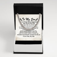 Thumbnail for Cuban Necklace Gifts For Son With Personalized Message Card Necklace