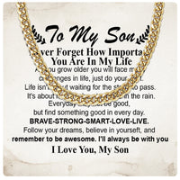 Thumbnail for Cuban Necklace Gifts For Son With Personalized Message Card Necklace