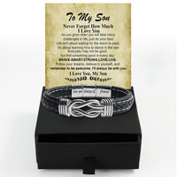 Thumbnail for Bracelet Necklace Gifts For Son With Personalized Message Card Necklace