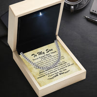 Thumbnail for Cuban Necklace Gifts For Son With Personalized Message Card Necklace