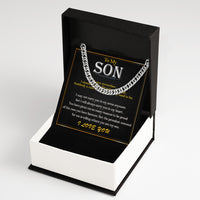 Thumbnail for Cuban Necklace Gifts For Son With Personalized Message Card Necklace